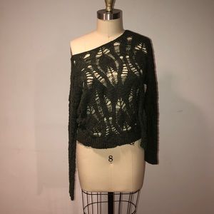 American eagle olive green slouchy sweater